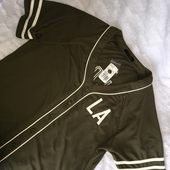 olive green baseball jersey